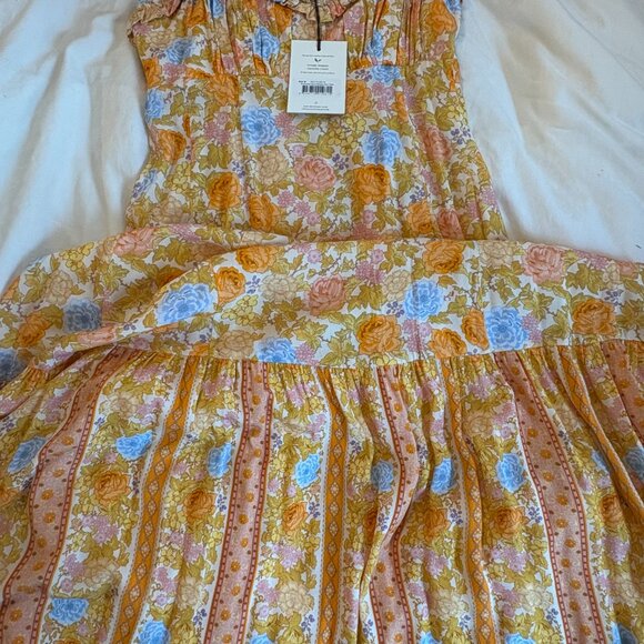 SPELL Enchanted Wood Strappy Maxi Dress - MED - NWT - Picture 9 of 11